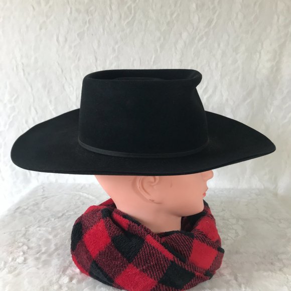 Vintage Oshman's 7X Beaver XXXX Western Wear Cowboy Hat 6 7/8 - Picture 5 of 14